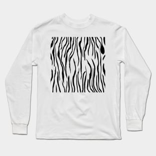 Black and White Zebra Print Long Sleeve T-Shirt